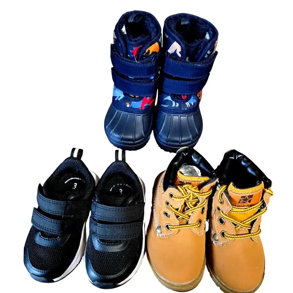 Children's Place + More Boy's Size 3 4 Ankle Boots Tennis Shoes Bulk Lot of 3
